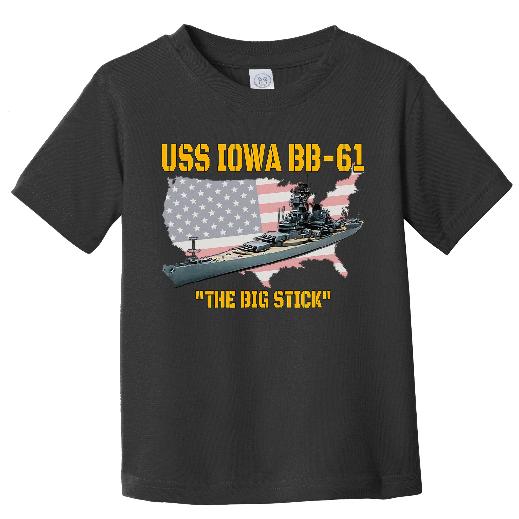 World War II Warship USS Iowa & WW2 BB61 Battleship Veteran Toddler T-Shirt