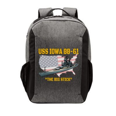 World War II Warship USS Iowa & WW2 BB61 Battleship Veteran Vector Backpack