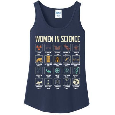 Womens Women In Science Design For History Of Science Lover Ladies Essential Tank