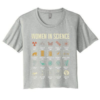 Womens Women In Science Design For History Of Science Lover Women's Crop Top Tee