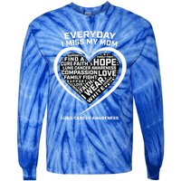 Wear White In Memory Of I Miss My Mom Lung Cancer Awareness Funny Gift Tie-Dye Long Sleeve Shirt