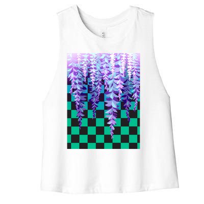 Wisteria Women's Racerback Cropped Tank