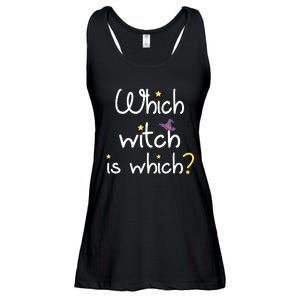 Which Witch Is Which Funny Halloween Wordplay Grammar Fun Ladies Essential Flowy Tank