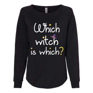 Which Witch Is Which Funny Halloween Wordplay Grammar Fun Womens California Wash Sweatshirt