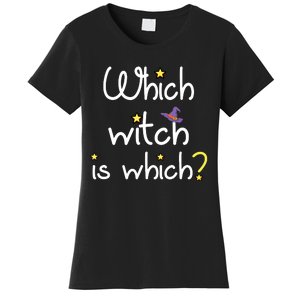 Which Witch Is Which Funny Halloween Wordplay Grammar Fun Women's T-Shirt