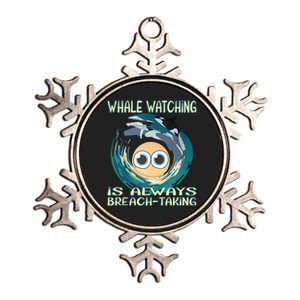 Whale Watching Is Always Breach Taking Metallic Star Ornament