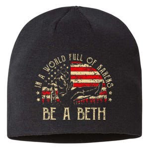 Wo Wo In A World Full Of Karens Be A Beth Usa Flag Sustainable Beanie