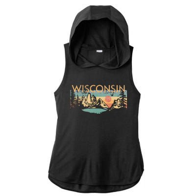 Wisconsin Ladies PosiCharge Tri-Blend Wicking Draft Hoodie Tank