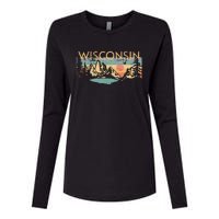 Wisconsin Womens Cotton Relaxed Long Sleeve T-Shirt