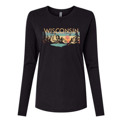 Wisconsin Womens Cotton Relaxed Long Sleeve T-Shirt