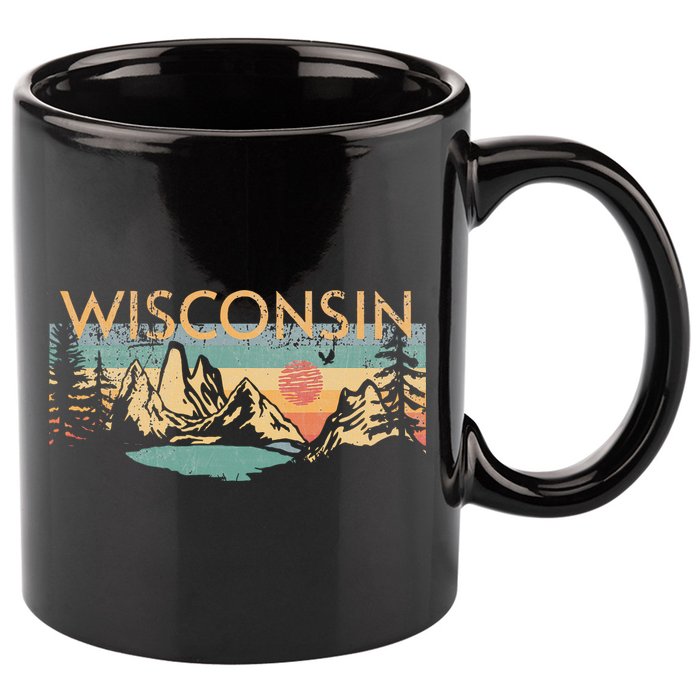 Wisconsin 11oz C Handle Ceramic Mug
