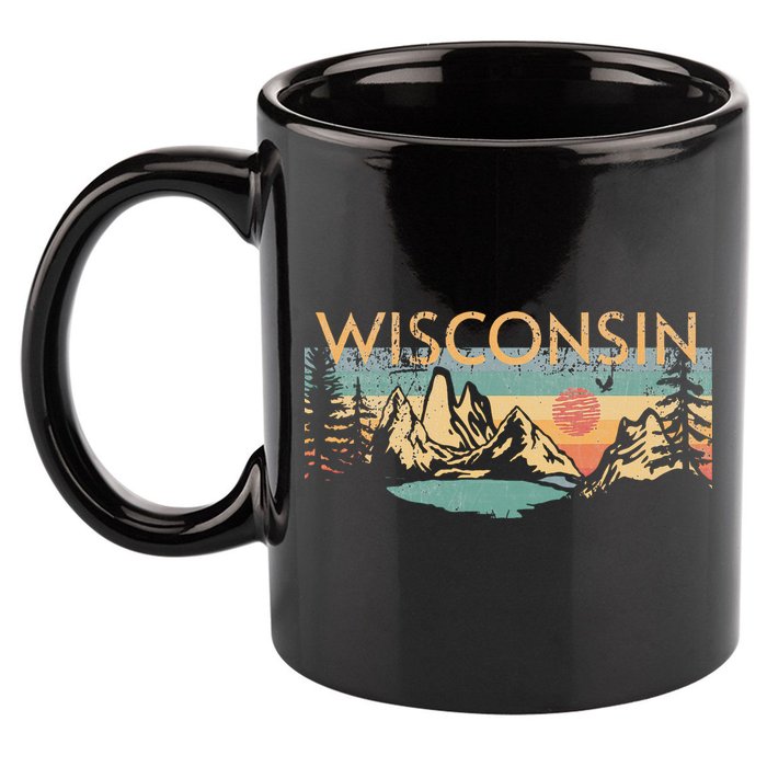 Wisconsin 11oz C Handle Ceramic Mug