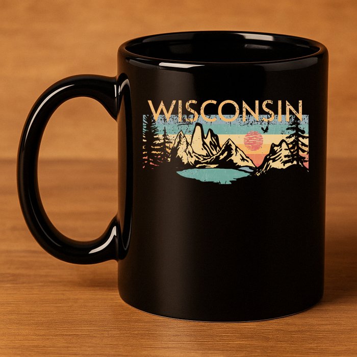 Wisconsin 11oz C Handle Ceramic Mug