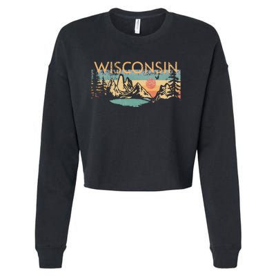 Wisconsin Cropped Pullover Crew