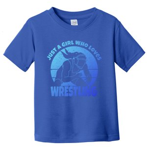 Wrestling Wrestler I Just A Who Loves Wrestling Gift Toddler T-Shirt