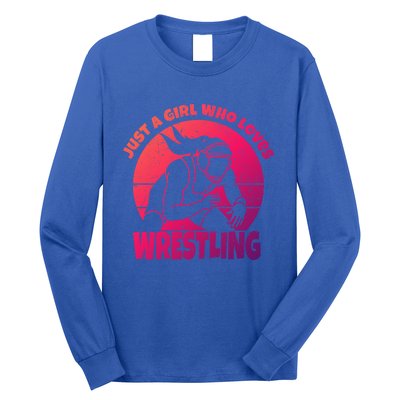 Wrestling Wrestler I Just A Who Loves Wrestling Gift Long Sleeve Shirt