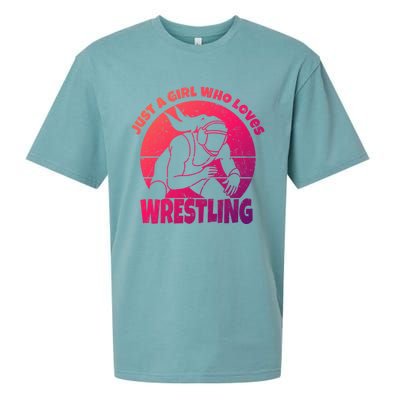 Wrestling Wrestler I Just A Who Loves Wrestling Gift Sueded Cloud Jersey T-Shirt