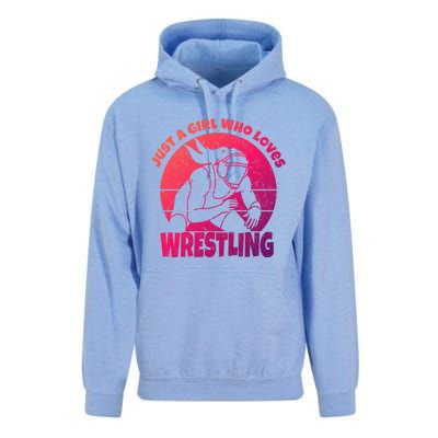 Wrestling Wrestler I Just A Who Loves Wrestling Gift Unisex Surf Hoodie