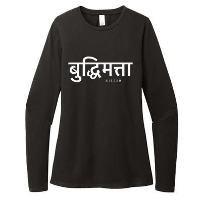 Wisdom Written In Hindi Symbols Hindi Language Womens CVC Long Sleeve Shirt