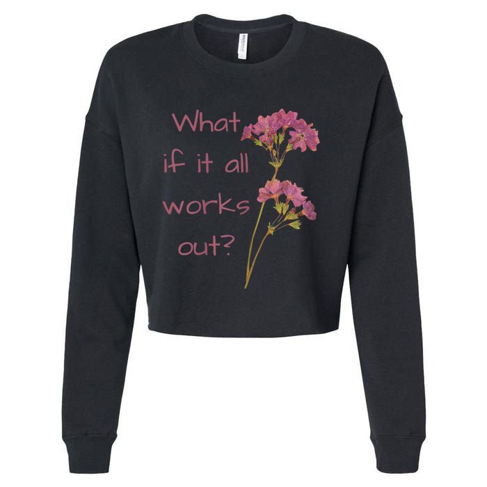 Womens What If It All Works Out Cropped Pullover Crew