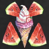 Watermelon With Ice Cream Art Cool Comfort Performance Bucket Hat