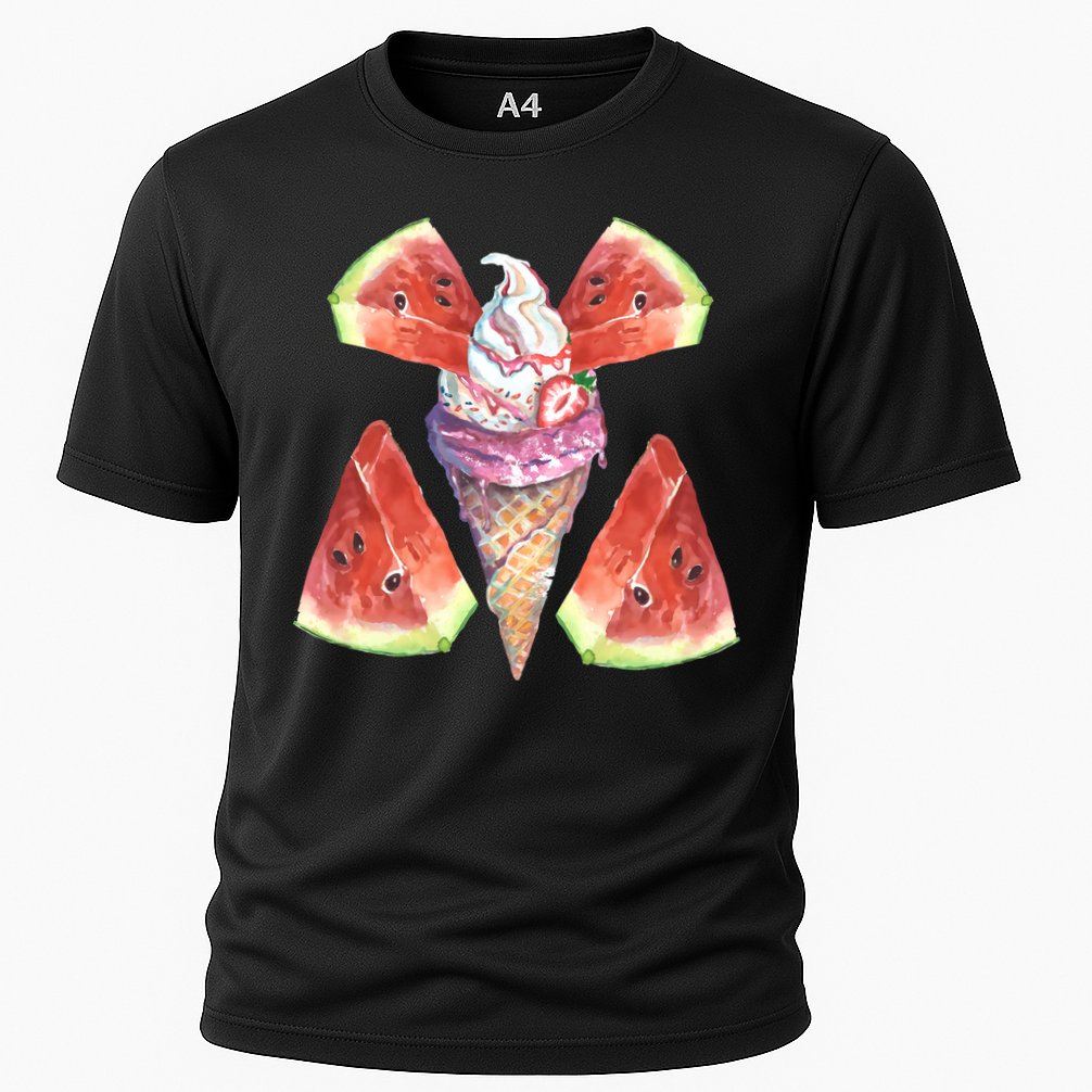 Watermelon With Ice Cream Art Performance Shirt