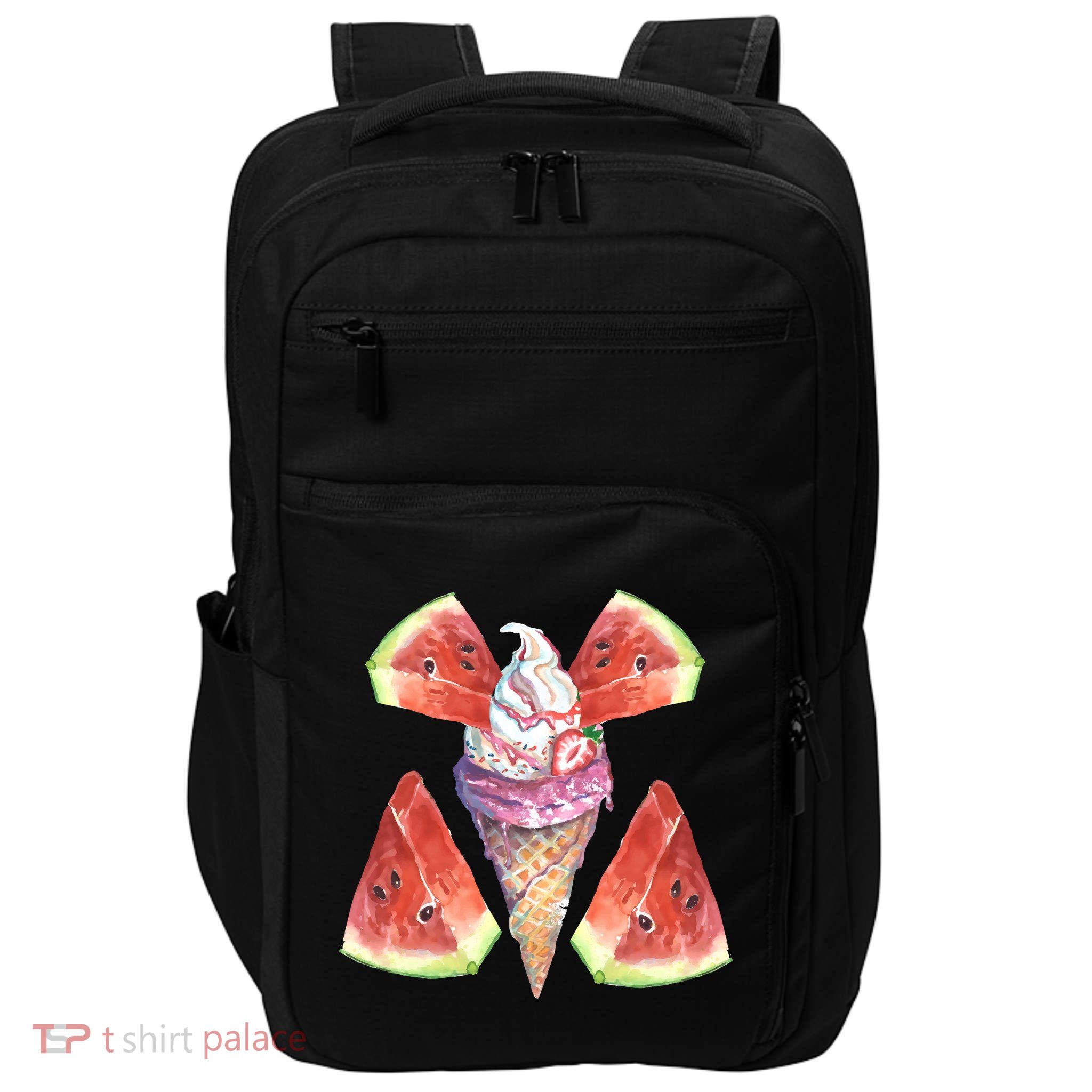 Watermelon With Ice Cream Art Impact Tech Backpack