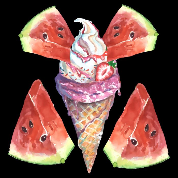 Watermelon With Ice Cream Art Backpack