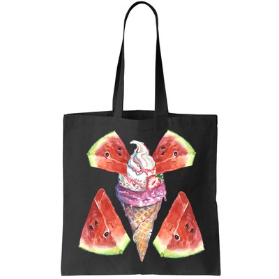 Watermelon With Ice Cream Art Bag