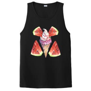 Watermelon With Ice Cream Art PosiCharge Competitor Tank