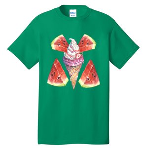 Watermelon With Ice Cream Art Tall T-Shirt