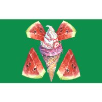 Watermelon With Ice Cream Art Bumper Sticker