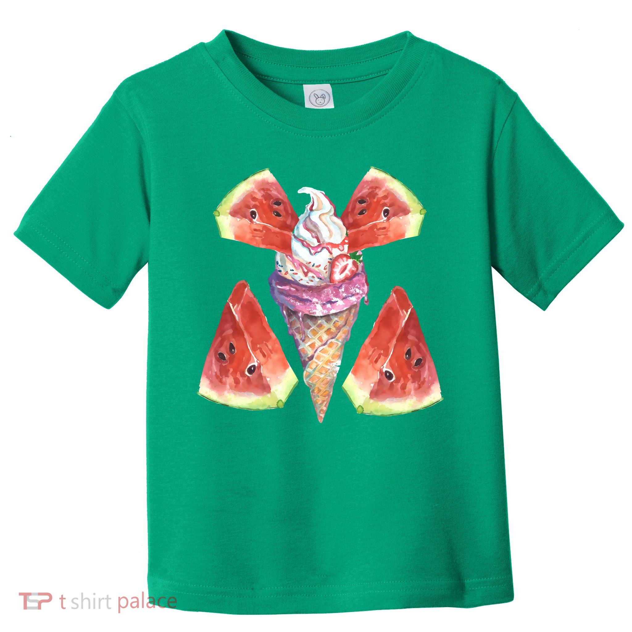 Watermelon With Ice Cream Art Toddler T-Shirt