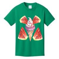 Watermelon With Ice Cream Art Kids T-Shirt