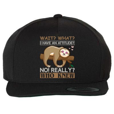 Wait What I Have An Attitude No Really Who Knew Wool Snapback Cap