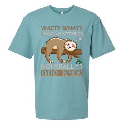 Wait What I Have An Attitude No Really Who Knew Sueded Cloud Jersey T-Shirt