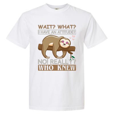 Wait What I Have An Attitude No Really Who Knew Garment-Dyed Heavyweight T-Shirt