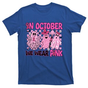 We Wear In October Breast Cancer Boo Ghosts Halloween Great Gift T-Shirt