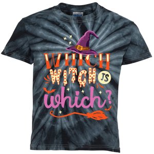 Which Witch Is Which Halloween English Teacher Kids Tie-Dye T-Shirt