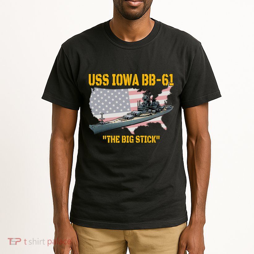 World War Ii Warship Uss Iowa & Ww2 Bb61 Battleship Veteran Tall T-Shirt