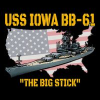 World War Ii Warship Uss Iowa & Ww2 Bb61 Battleship Veteran Button