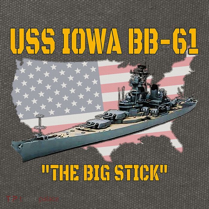 World War Ii Warship Uss Iowa & Ww2 Bb61 Battleship Veteran Cotton Canvas Backpack