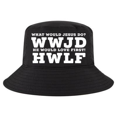 What Would Jesus Do He Would Love First! WWJD HWLF Cool Comfort Performance Bucket Hat