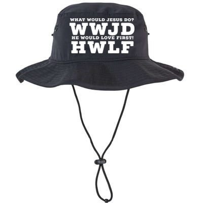 What Would Jesus Do He Would Love First! WWJD HWLF Bucket Hat