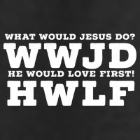 What Would Jesus Do He Would Love First! WWJD HWLF Golf Towel