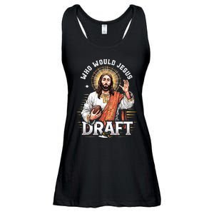 Who Would Jesus Draft Fantasy Football Fan Christian Draft Ladies Essential Flowy Tank