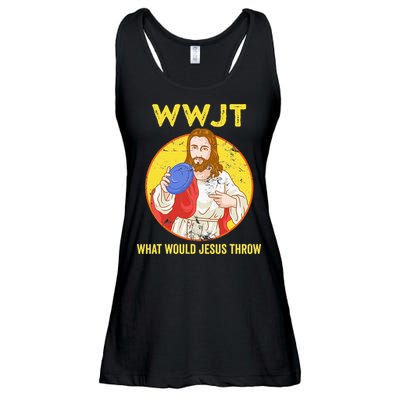 What Would Jesus Throw Frisbee Golf Ladies Essential Flowy Tank