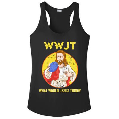 What Would Jesus Throw Frisbee Golf Ladies PosiCharge Competitor Racerback Tank