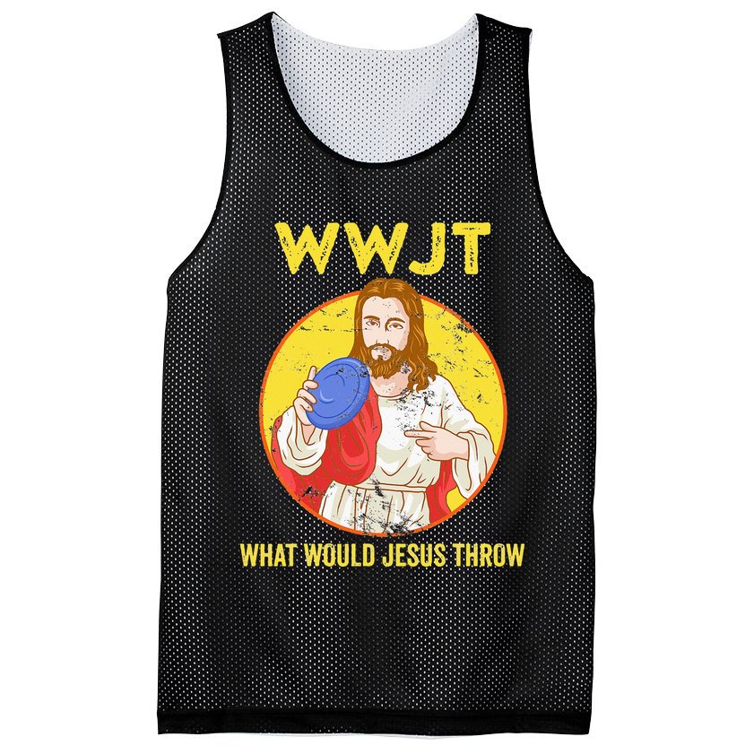 What Would Jesus Throw Frisbee Golf Mesh Reversible Basketball Jersey Tank