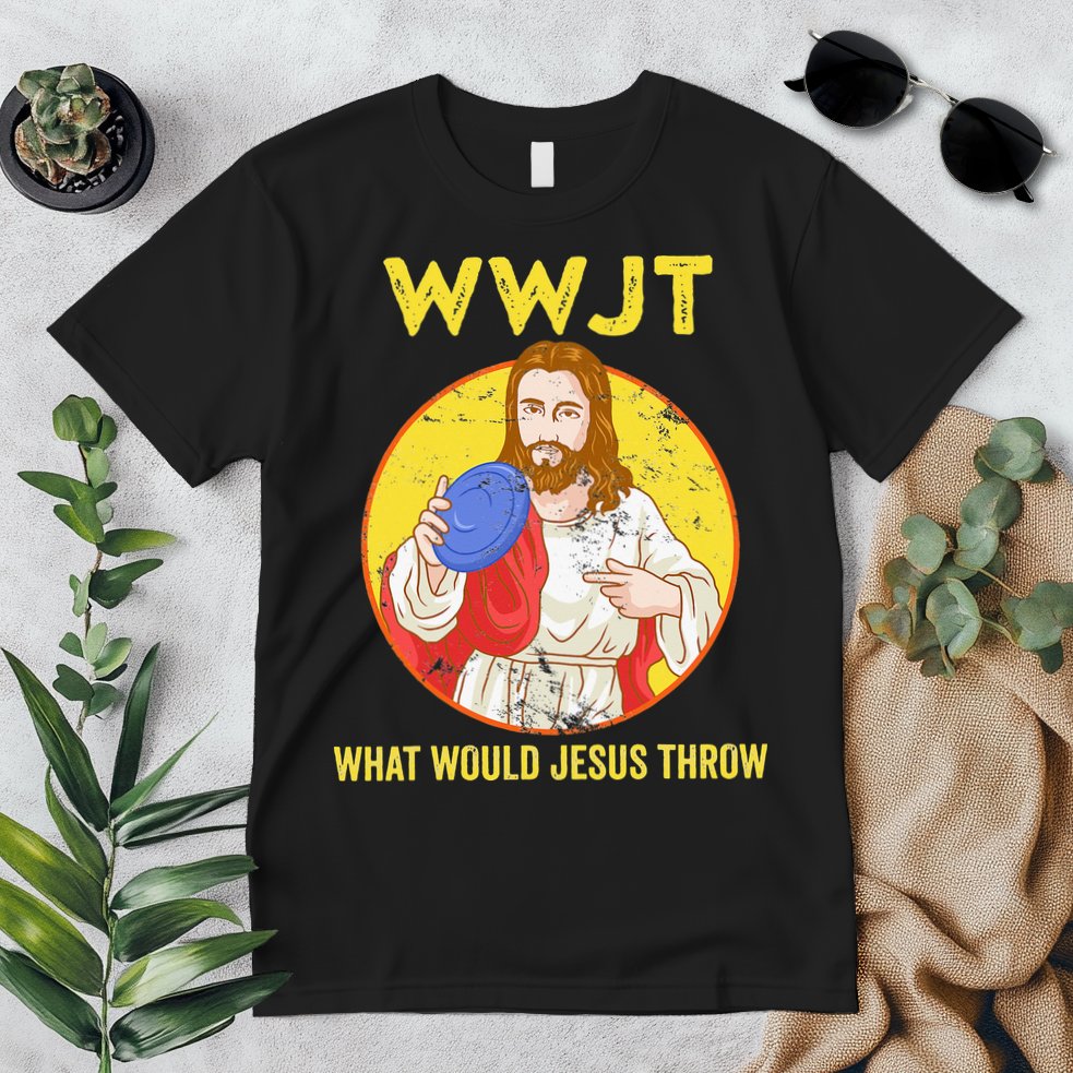 What Would Jesus Throw Frisbee Golf Premium T-Shirt